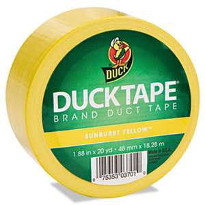 SHURTECH Colored Duct Tape, 9 mil, 1.88" x 20 yds, 3" Core, Yellow