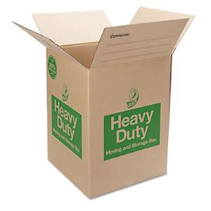 SHURTECH Heavy-Duty Moving/Storage Boxes, 18l x 18w x 24h, Brown