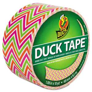 Duck 280978 Colored Duct Tape, 1.88" x 10 yds, 3" Core, Zig Zag