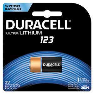 Duracell DL123ABPK Ultra High-Power Lithium Battery, 123, 3V