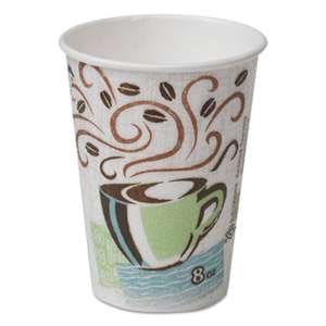 DIXIE FOOD SERVICE Hot Cups, Paper, 8oz, Coffee Dreams Design, 1000/Carton