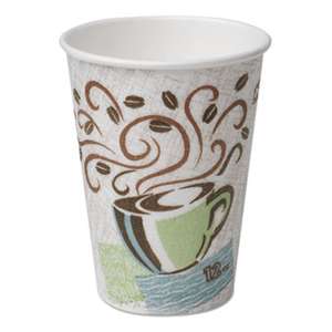 DIXIE FOOD SERVICE Hot Cups, Paper, 12oz, Coffee Dreams Design, 500/Carton