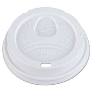 DIXIE FOOD SERVICE Dome Drink-Thru Lids, Fits 12-16oz Paper Hot Cups, White, 1000/Carton