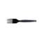 DIXIE FOOD SERVICE Plastic Cutlery, Heavy Mediumweight Forks, Black, 100/Box