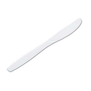 DIXIE FOOD SERVICE Plastic Cutlery, Heavyweight Knives, White, 1000/Carton