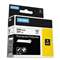 DYMO Rhino Permanent Poly Industrial Label Tape, 3/8" x 18 ft, White/Black Print