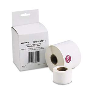 DYMO 30911 Visitor Management Time-Expiring Name Badges, Adhesive, 2-1/4 x 4, 250/Box