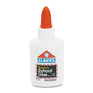 ELMER'S PRODUCTS, INC. Washable School Glue, 1.25 oz, Liquid