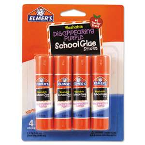 HUNT MFG. Washable School Glue Sticks, Disappearing Purple, 4/Pack