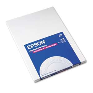 EPSON AMERICA, INC. Premium Matte Presentation Paper, 45 lbs., 11-3/4 x 16-1/2, 50 Sheets/Pack