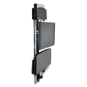 ERGOTRON INC LX Wall Mount System for Medium CPU, Polished Aluminum/Black