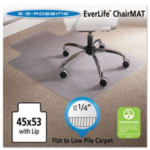 E.S. ROBBINS 45 x 53 Lip Chair Mat, Task Series AnchorBar for Carpet up to 1/4"