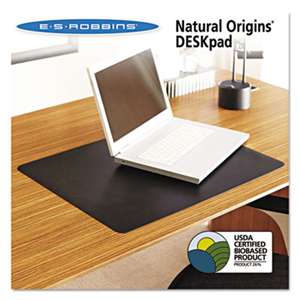 E.S. ROBBINS Natural Origins Desk Pad, 24 x 19, Matte, Black