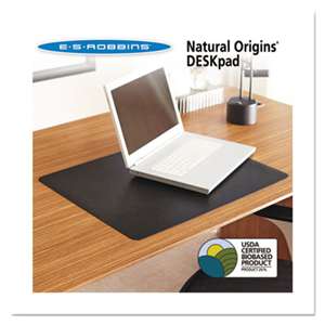 E.S. ROBBINS Natural Origins Desk Pad, 38 x 24, Matte, Black