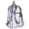 EASTSPORT, INC. Backpack, PVC Plastic, 12 1/2 x 5 1/2 x 17 1/2, Clear/Black
