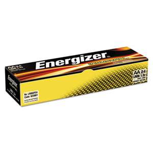 Energizer EN91 Industrial Alkaline Batteries, AA, 24 Batteries/Box