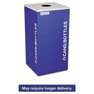 EXCELL METAL PRODUCTS CO Kaleidoscope Collection Recycling Receptacle, 24gal, Royal Blue