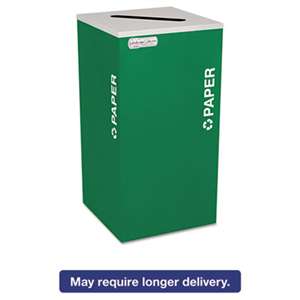 EXCELL METAL PRODUCTS CO Kaleidoscope Collection Recycling Receptacle, 24gal, Emerald Green