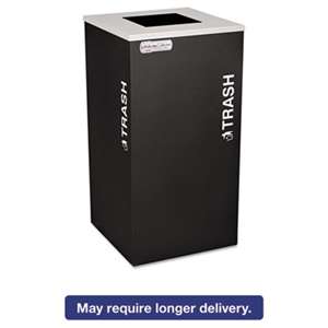 EXCELL METAL PRODUCTS CO Kaleidoscope Collection Recycling Receptacle, 24gal, Black