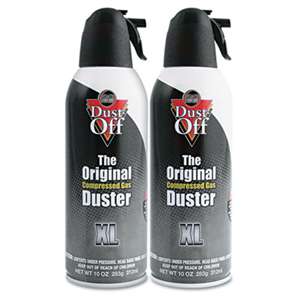 Dust-Off DSXLPW Disposable Compressed Gas Duster, 10 oz Cans, 2/Pack