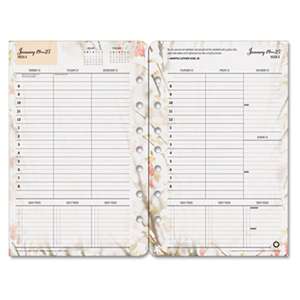 FRANKLIN COVEY Blooms Dated Weekly/Monthly Planner Refill, Jan.-Dec., 5 1/2 x 8 1/2, 2017