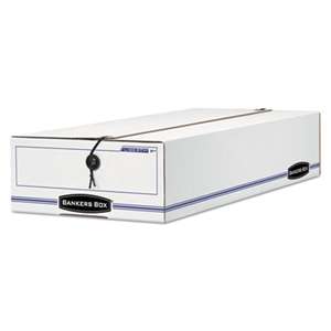 FELLOWES MFG. CO. LIBERTY Check/Deposit Slip Storage Box, 9 x 23 x 4, White/Blue, 12/Carton