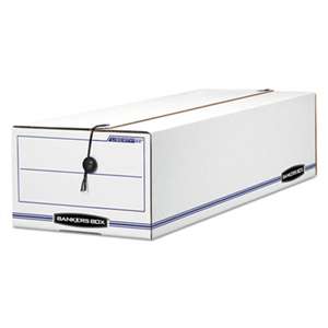 FELLOWES MFG. CO. LIBERTY Basic Storage Box, Record Form, 8 3/4 x 23 3/4 x 7, White/Blue, 12/CT
