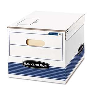 FELLOWES MFG. CO. STOR/FILE Storage Box, Letter/Legal, 12 x 15 x 10, White/Blue, 12/Carton