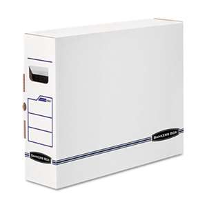 FELLOWES MFG. CO. X-Ray Storage Box, Film Jacket Size, 5 x 19 3/4 x 14 7/8, White/Blue, 6/Carton