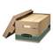 FELLOWES MFG. CO. STOR/FILE Extra Strength Storage Box, Letter, Lift-Off Lid, Kft/Green, 12/Carton