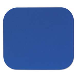 FELLOWES MFG. CO. Polyester Mouse Pad, Nonskid Rubber Base, 9 x 8, Blue