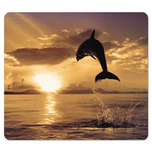 FELLOWES MFG. CO. Recycled Mouse Pad, Nonskid Base, 7 1/2 x 9, Dolphin