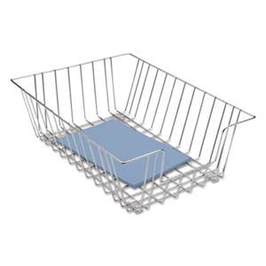 FELLOWES MFG. CO. Wire Desk Tray Organizer, One Tier, Wire, Silver