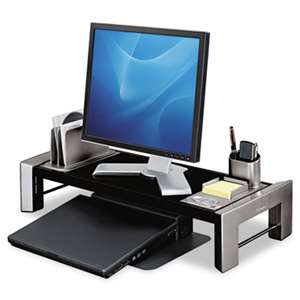 FELLOWES MFG. CO. Professional Series Flat Panel Workstation, 25 7/8 x 11 1/2 x 4 1/2,Black/Silver