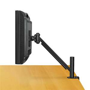 FELLOWES MFG. CO. Desk-Mount Arm for Flat Panel Monitor, 14 1/2 x 4 3/4 x 24, Black