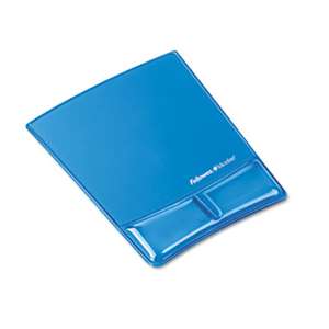 FELLOWES MFG. CO. Gel Wrist Support w/Attached Mouse Pad, Blue