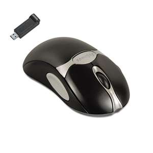 FELLOWES MFG. CO. Optical Cordless Mouse, Antimicrobial, Five-Button/Scroll, Black/Silver