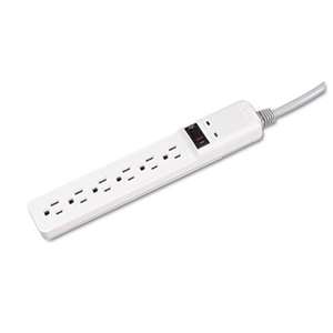 Fellowes 99012 Basic Home/Office Surge Protector, 6 Outlets, 6 ft Cord, 450 Joules, Platinum