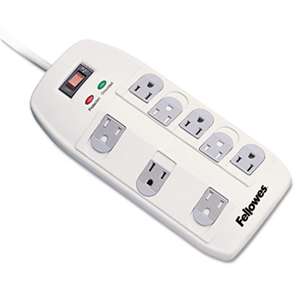 Fellowes 99015 Superior Workstation Surge Protector, 8 Outlets, 6 ft Cord, 2160 Joules