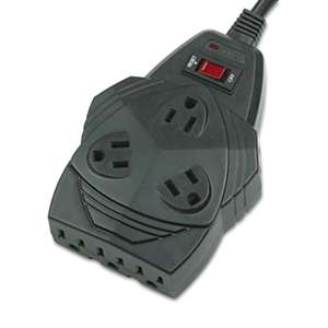 Fellowes 99090 Mighty 8 Surge Protector, 8 Outlets, 6 ft Cord, 1300 Joules, Black