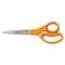 FISKARS MANUFACTURING CORP Home And Office Scissors, 8" Length, Stainless Steel, Straight, Orange Handle