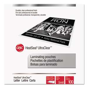 ACCO BRANDS, INC. UltraClear Thermal Laminating Pouches, 5 mil, 9 x 11 1/2, 100/Pack