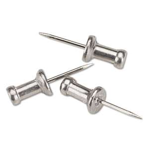 ADVANTUS CORPORATION Aluminum Head Push Pins, Aluminum, Silver, 1/2", 100/Box