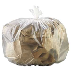 GENERAL SUPPLY High-Density Can Liner, 33 x 39, 33gal, 13mic, Natural, 25 Bags/RL, 10 Rolls/CT