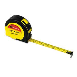 GREAT NECK SAW MFG. ExtraMark Power Tape, 5/8" x 12ft, Steel, Yellow/Black