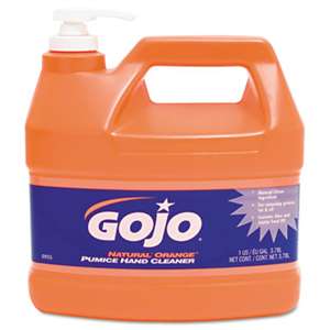 GO-JO INDUSTRIES Natural Orange Pumice Hand Cleaner, Orange Citrus, 1gal Pump, 4/Carton