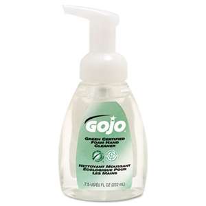 GO-JO INDUSTRIES Green Certified Foam Soap, Fragrance-Free, Clear, 7.5oz Pump Bottle