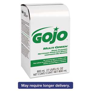 GO-JO INDUSTRIES MULTI GREEN Hand Cleaner 800mL Bag-in-Box Dispenser Refill