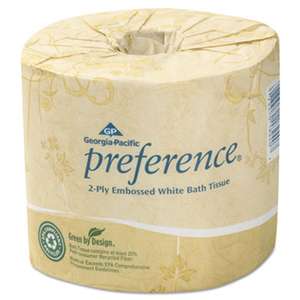 Georgia Pacific Professional 1828001 Embossed 2-Ply Bathroom Tissue, 550 Sheet/Roll, 80 Rolls/Carton