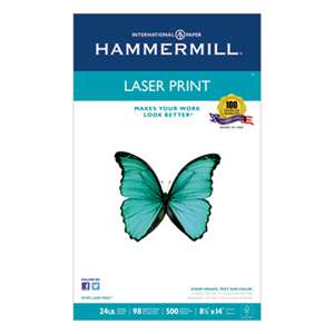 HAMMERMILL/HP EVERYDAY PAPERS Laser Print Office Paper, 98 Brightness, 24lb, 8-1/2 x 14, White, 500 Sheets/RM